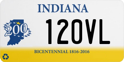 IN license plate 120VL