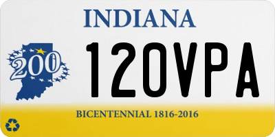 IN license plate 120VPA