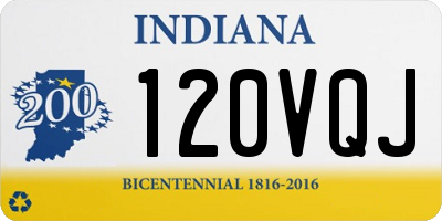 IN license plate 120VQJ