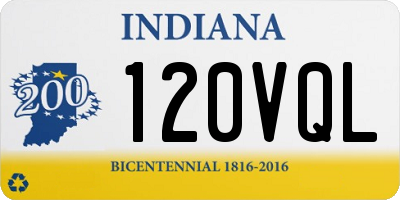 IN license plate 120VQL