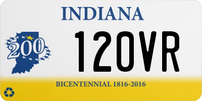 IN license plate 120VR