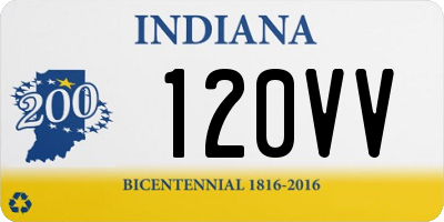 IN license plate 120VV