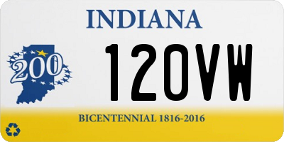IN license plate 120VW