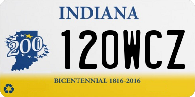 IN license plate 120WCZ