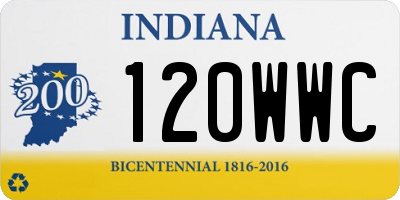 IN license plate 120WWC