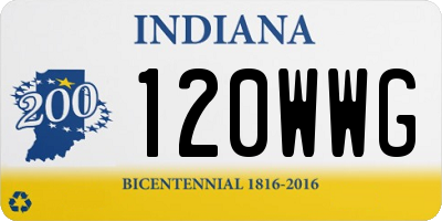 IN license plate 120WWG