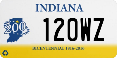 IN license plate 120WZ