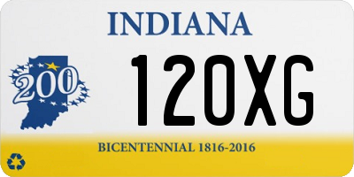 IN license plate 120XG