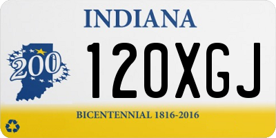 IN license plate 120XGJ