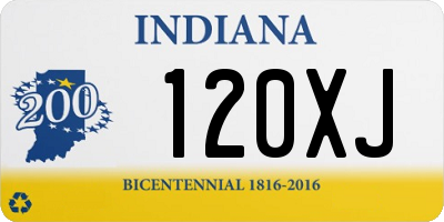 IN license plate 120XJ