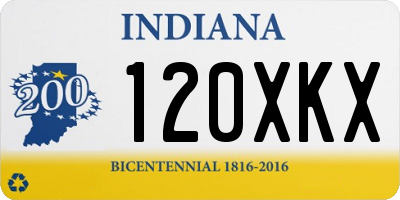 IN license plate 120XKX