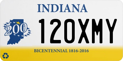 IN license plate 120XMY