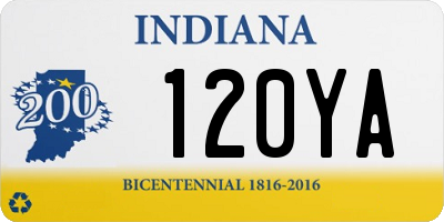 IN license plate 120YA