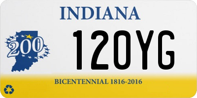 IN license plate 120YG