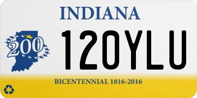 IN license plate 120YLU