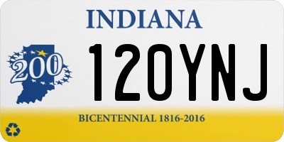 IN license plate 120YNJ