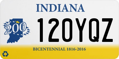 IN license plate 120YQZ