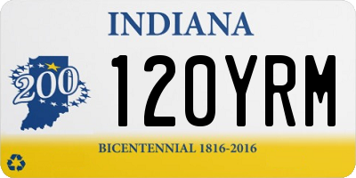 IN license plate 120YRM