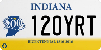 IN license plate 120YRT