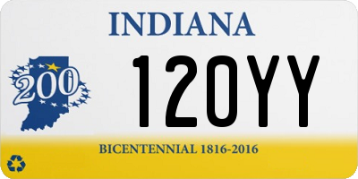 IN license plate 120YY