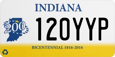 IN license plate 120YYP