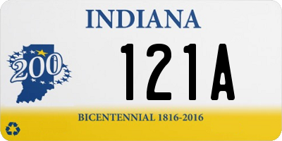 IN license plate 121A