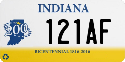 IN license plate 121AF