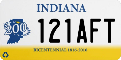 IN license plate 121AFT