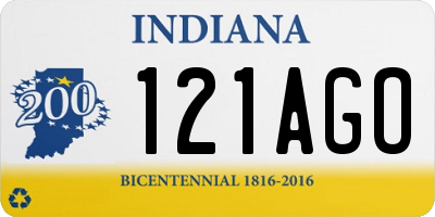 IN license plate 121AGO