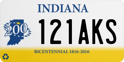 IN license plate 121AKS
