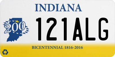 IN license plate 121ALG