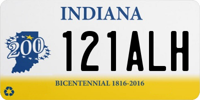 IN license plate 121ALH