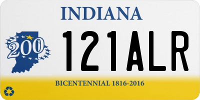 IN license plate 121ALR