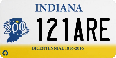 IN license plate 121ARE