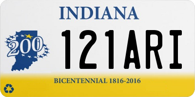 IN license plate 121ARI