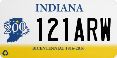 IN license plate 121ARW