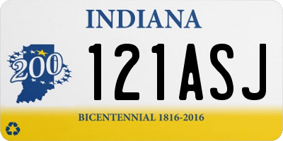 IN license plate 121ASJ