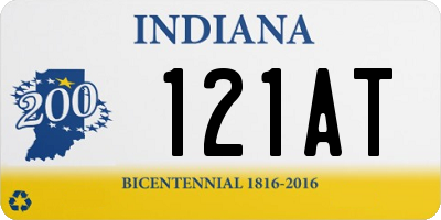 IN license plate 121AT