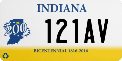 IN license plate 121AV