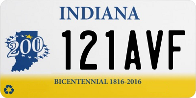 IN license plate 121AVF