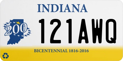 IN license plate 121AWQ