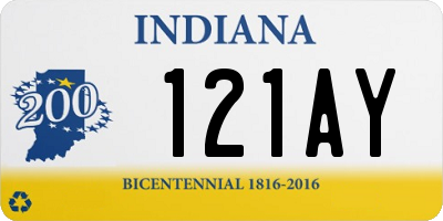 IN license plate 121AY