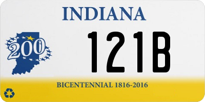 IN license plate 121B