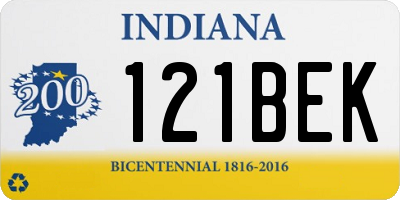 IN license plate 121BEK
