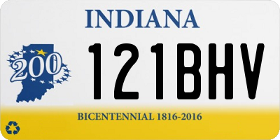 IN license plate 121BHV
