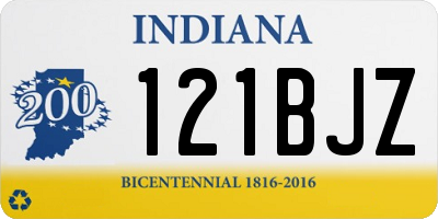 IN license plate 121BJZ
