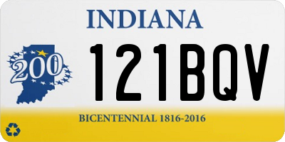IN license plate 121BQV