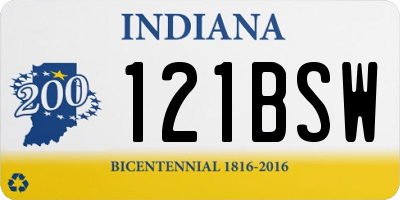 IN license plate 121BSW
