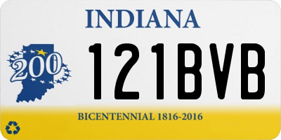 IN license plate 121BVB