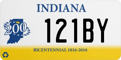 IN license plate 121BY